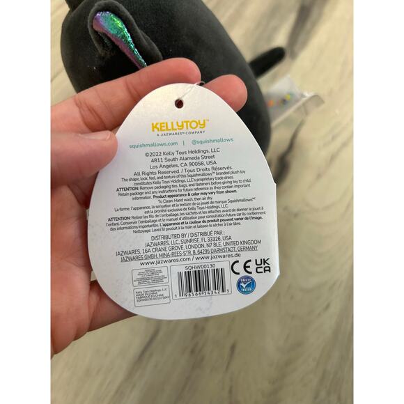 NWT Squishmallows Kyra Halloween Black Cat Gold Metallic Belly 5 Inch Plush - Picture 3 of 5